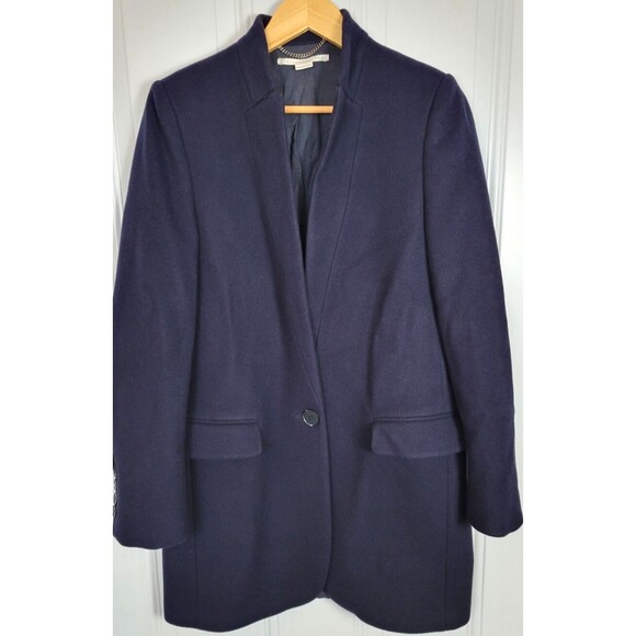 Stella Mccartney Bryce Single-Breasted Wool Coat Size Euro 42 - Picture 1 of 12